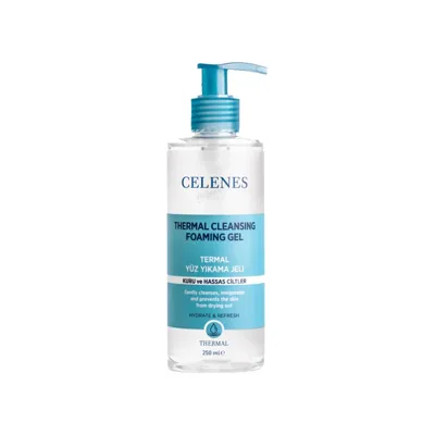 Celenes Thermal Nemlendirici ve Canlandırıcı Yüz Temizleme Jeli Kuru ve Hassas Ciltler 250 ml