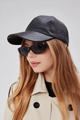 derikem %100  Deri Kışlık Unisex Beyzbol Şapka