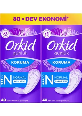 Orkid Günlük Ped Normal Dev Ekonomi Paketi 80'li