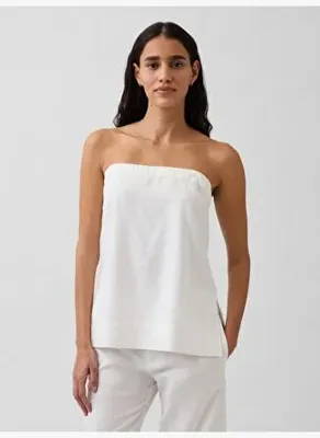 GAP Keten Karışımı Askılı Bluz