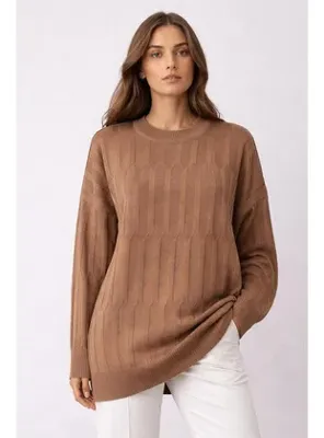 Benguen Desenli Tunik N3174 Vizon