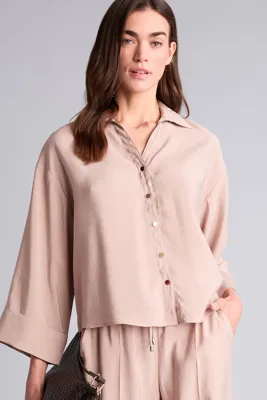 Defacto Loose Fit Gömlek Yaka Uzun Kollu Gömlek E9007AX26SP