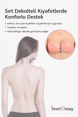 Burcumay Görünmez Silikon Sırt Dekoltesi İçin Sütyen