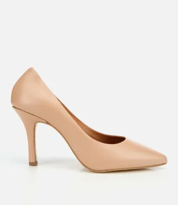Hotiç Kadın Deri Bej Yüksek Topuklu Stiletto