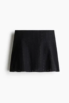 H&M Nakış İşlemeli Mini Etek
