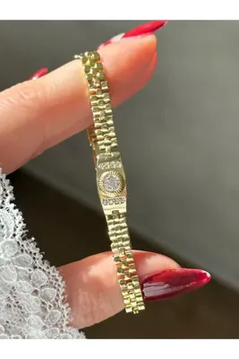 FREYA JEWELRY Kordon Bileklik Beyaz Taşlı | Altın Kaplama