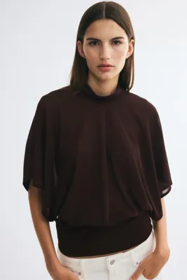 H&M Drapeli ve Arkası Degaje Kesimli Üst