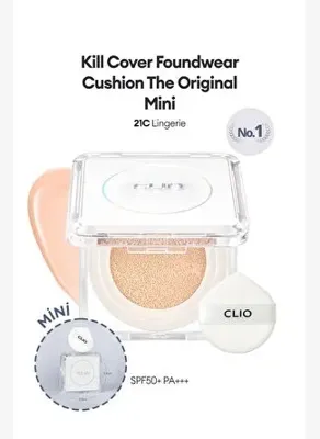 CLIO Mat Bitişli CLIO Kill Cover Founwear Cushion The Original + Refill (21C Lingerie) SPF50+ PA+++