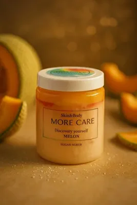 morecare vucüt peeling body scrub kavunlu kalıcı koku-batık önleyici ve nemlendirici