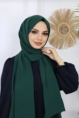 FRESCO SCARFS Tesettür Hijab Medine Ipeği Şal*zümrüt