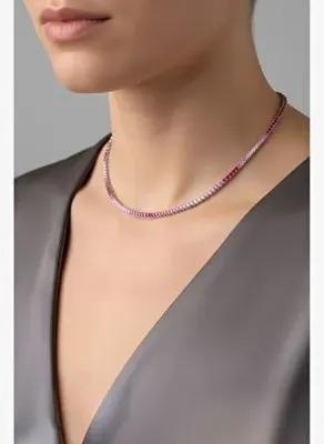 So Chic Anastasia 18 Ayar Beyaz Altın Kaplama Gümüş Su Yolu Kolye