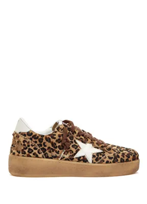 Golden Goose Ballstar Leopar Desenli Kadın Deri Sneaker