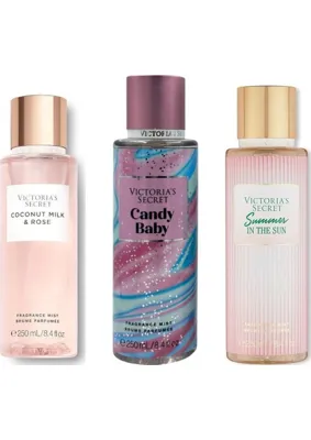 Victoria's Secret 3'lü Vücut Spreyi Seti - Candy Baby + Coconut Milk & Rose Calm + Summer In The Sun (3 x 250 Ml)
