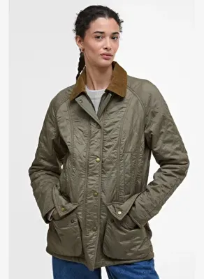 Barbour Beadnell Polar Kapitone Ceket BR11 Military Brown