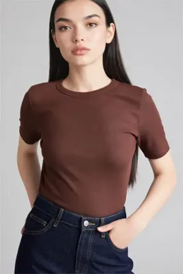 Defacto Slim Fit Basic Fitilli Kaşkorse Tişört G8490AX26SP