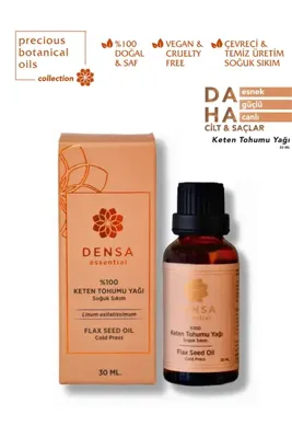 Densa Essential Saf Keten Tohumu Yağı Soğuk Sıkım 30 ML