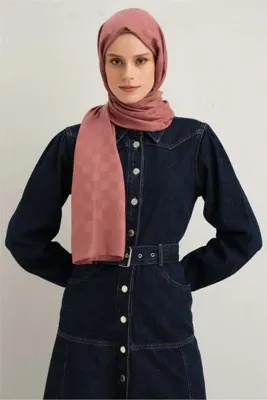 ARMİNE Viscon Kare Desen Şal 18
