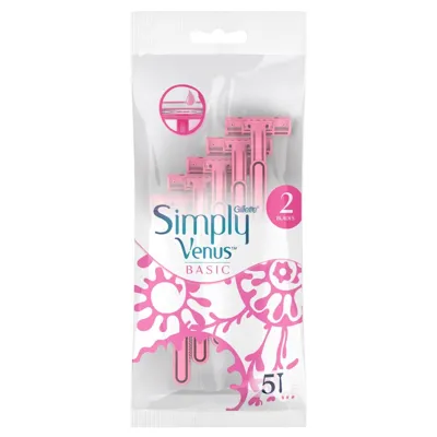 Gillette Venus Gillette Simply Venus 2 Basic Kadın Tıraş Bıçağı 5 Adet