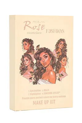 Roesıa Rose Cosmetics Rose Fashien Make Up Kit 43 Renkli Çok Fonksiyonlu Defter Model Makyaj Seti