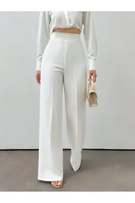 tuzu moda KADIN PANTOLON PANTOLON YANDAN GİZLİ FERMUARLI PANTOLON