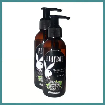 Trendexa Playboy Blackberry Flavored Massage Oil Böğürtlen Aromalı Vücut Masaj Yağı 120 ml 2 Adet MAC