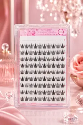 alaraycosmetics Takma Kirpik Seti- Kendinden Yapışkanlı (Glue Free) - Cat Eye Style-Şeffaf Bant
