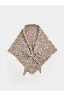 LC Waikiki ALITA CITY Farkıyla LCW ACCESSORIES Bej Triko Düz Kadın Atkı
