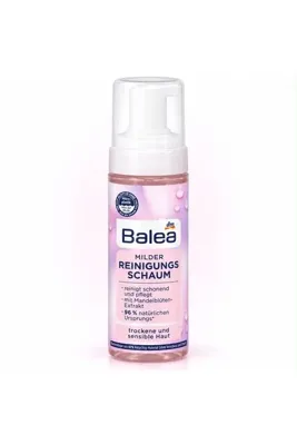 QUEEN AKSESUAR Balea Milder Reinigungsschaum 150 ml Kuru ve Hassas Ciltler İçin Badem Çiçeği Özlü Nazik Yüz Temizleme Köpüğü