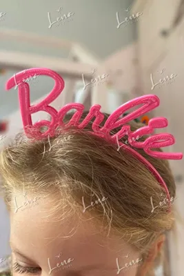 Barbie Lena Gift Store Yazılı Saç Tacı Saç Tokası (Barbie Taç)