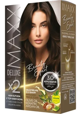 MAXX DELUXE Golden Beauty Set Saç Boyası 3.0 Koyu Kahve