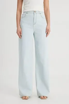 Lee Loose Fit Yüksek Bel Geniş Paça %100 Pamuk Jean Kot Pantolon