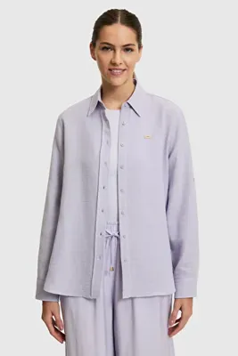 U.S. Polo Assn. Kadın Lila Uzun Kollu Gömlek 50324689-VR034