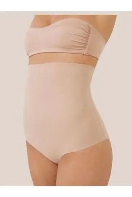Fitsauna Kadın Yüksek Bel Toparlayıcı Ve İnceltici Dikişsiz Lazer Kesim Slip Külot Korse