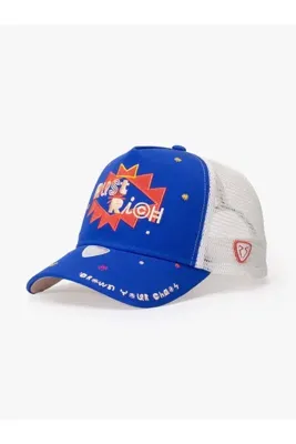 RustandRich Kadın Erkek Mavi Trucker Şapka Chaos