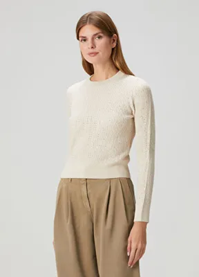 Golden Goose Krem Taşlı Yün Triko