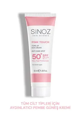 Sinoz SPF50+ Pink Touch Pembe Yüz Güneş Kremi PA++++ 50 ml