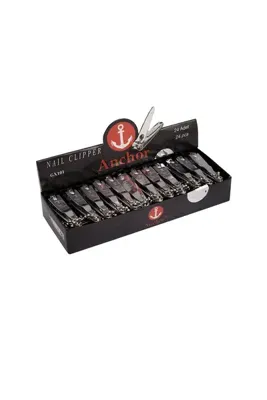 TuğraÇelik Anchor GX-101 Küçük Gri Tırnak Makası- 24'li Paket