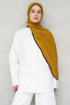 Madame Polo Müslin Şal - Hardal