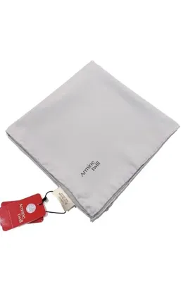Armine Düz Twill Eşarp - Gümüş