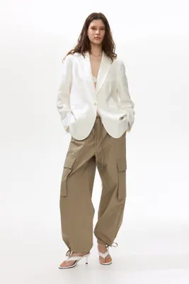 H&M Keten Karışımlı Blazer
