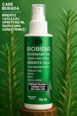 Biobiens Biberiye Yağlı Saç Spreyi 150 Ml (Biotin & Amino Asitler) (Dökülme Önleyici)