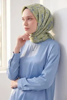 Silk Home Soft Eşarp Soyut Fıstık Yeşil