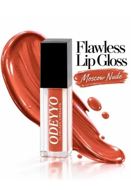 Odeyyo Flawless Lip Gloss – Moscow Nude, Doğal Parlaklık, Yapışkanlık Yapmaz, Nefes Alan Formül