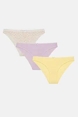 Penti Little Daisy Pamuklu 3lü Pointel Slip Külot