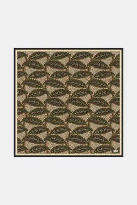 Vakko AÇIK KAHVE ÇİÇEK DESENLİ TWILL İPEK EŞARP