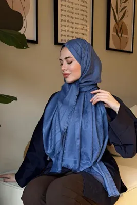 diorel CK Kaşmir İpek Şal-Kot Mavisi&Gri