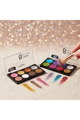 TTT 8 Renk Glitter Far Paleti - 2'li Set