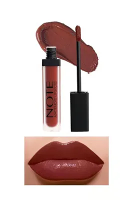 Note Cosmetique Mattemoist Lipgloss Yarı Mat Saten Bitişli Likit Ruj 408 Femme Fatale - Bordo