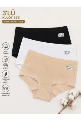 lidya lingerie Yüksek Bel Modal Kumaş 3 lü Külot