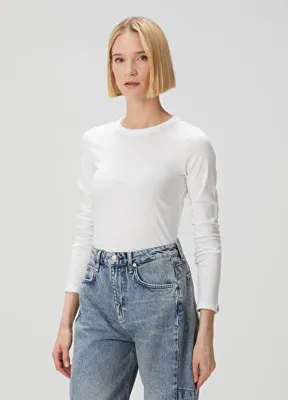 Rag&Bone Slub Beyaz Uzun Kol T-shirt